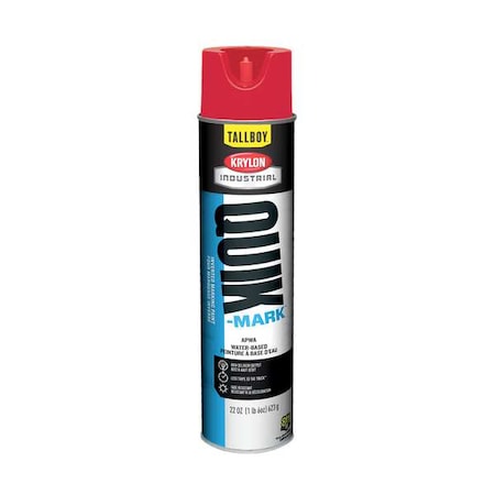 Krylon Industrial Inverted Marking Paint, 22 oz., Brilliant Red, Water -Based T03911004