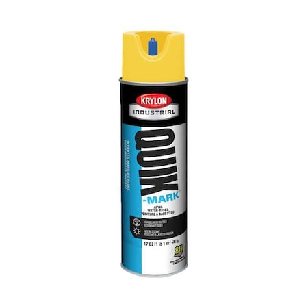 Krylon Industrial Inverted Marking Paint, 17 oz., Utility Yellow, Water -Based A03801004
