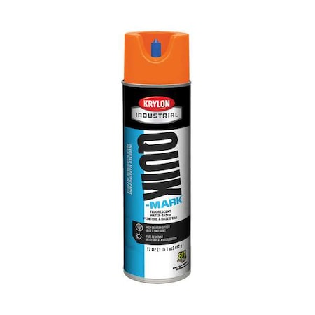 Krylon Industrial Inverted Marking Paint, 17 oz., Fluorescent Orange, Water -Based A03700004
