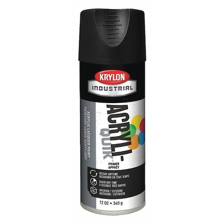 Krylon Industrial Black, Flat, 12 oz. K01316A00