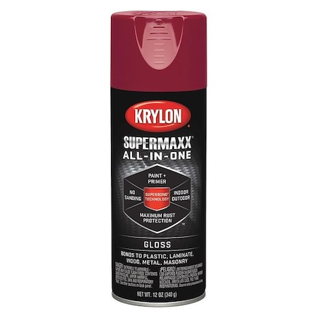 Krylon Rust Preventative Spray Paint, Burgundy, Gloss, 12 oz. K08953007