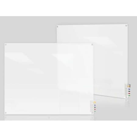 Ghent Dry Erase Board, Glass, 24 in, 36 in, No Frame Frame, Frosted White, Gloss HMYSN23FR