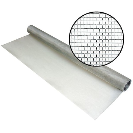 Phifer Door and Window Screen, Aluminum, 72 in W, 50 ft L, 0.01 in Wire Dia, Silver 3000778