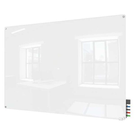 Ghent Dry Erase Board, Glass, 24 in, 36 in, No Frame Frame, White, Gloss HMYRN23WH