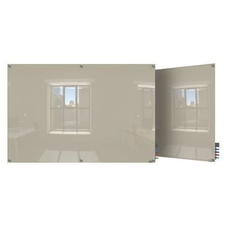 Ghent Dry Erase Board, Glass, 48 in, 72 in, No Frame Frame