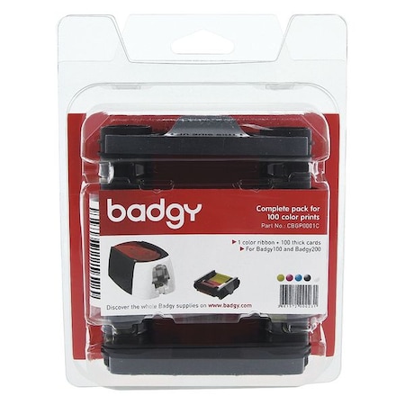 Badgy Card Printer, Color, 8 in. H CBGP0001C