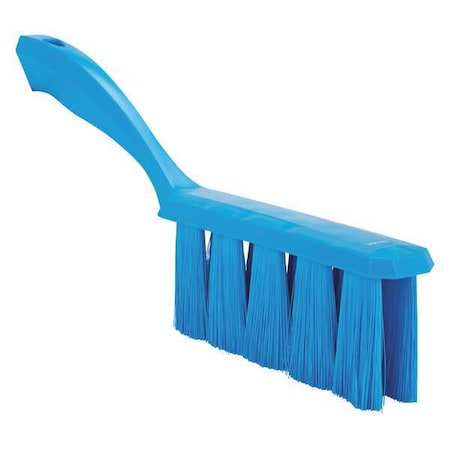 Vikan 1 1/2 in W Bench Brush, Soft, 7 in L Handle, 6 1/2 in L Brush, Blue, Plastic, 13 in L Overall 45813