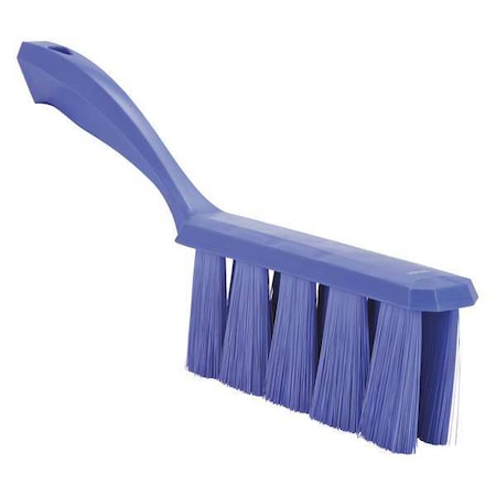 Vikan 1 1/2 in W Bench Brush, Soft, 7 in L Handle, 6 1/2 in L Brush, Purple, Plastic, 13 in L Overall 45818