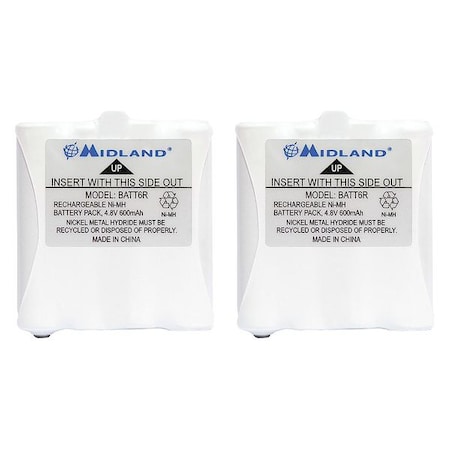 Midland Radio Battery, Midland, 600mAh, PK2 AVP8