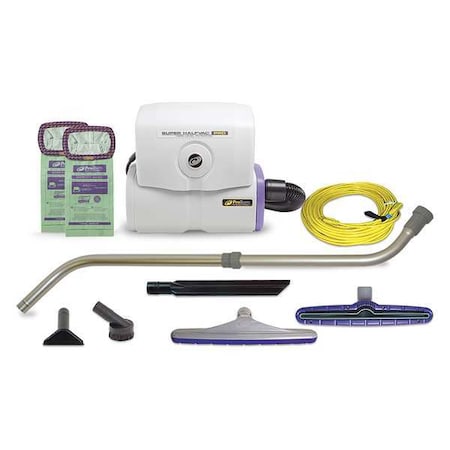 Proteam Super HalfVac Pro, 6 qt. Hipstyle Vacuum w/ Xover Multi-Surface Telescoping Wand Tool Kit 107325