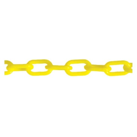 Zoro Select Plastic Chain, Yellow, 500 ft Length, Gloss 50002-500