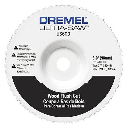 Dremel Flush Cut Wheel, Carbide, 4 in. dia. US600-01