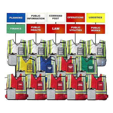 Disaster Management Systems EOC Flag/Vest Kit, 44 Pcs DMS 05303