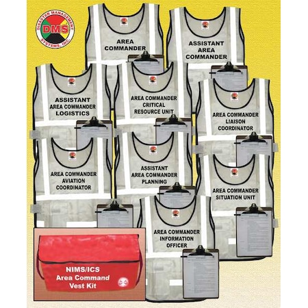 Disaster Management Systems Area Command Vest Kit, 9 Vests DMS 05305