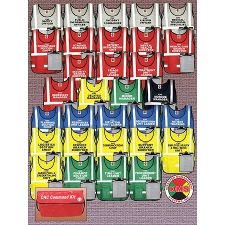 Disaster Management Systems Large CHC Command Kit, 31 Vests DMS 05524