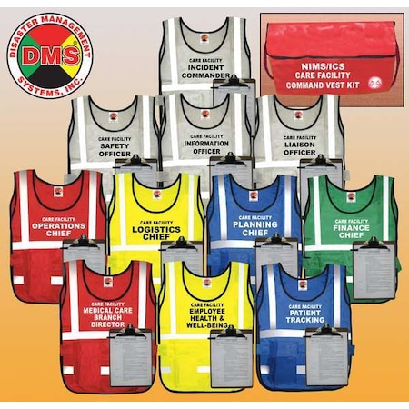 Disaster Management Systems Care Facility Command Kit, 11 Vests DMS 05526
