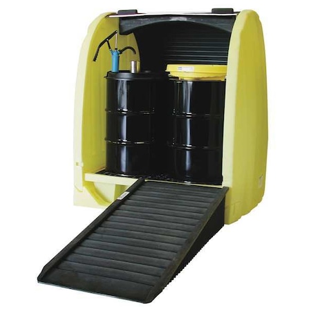 Enpac 4-Drum Spillpallet w/Drain 4064-YE-D