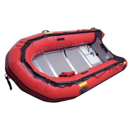 Fsi Transom Style Rescue Boat, Red, 16 ft . F-YRR480D