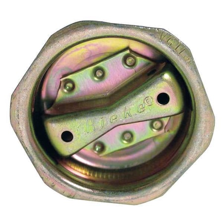 Zoro Select Drum Plug, Zinc Plated, Dia 2 In VGRS200ZB