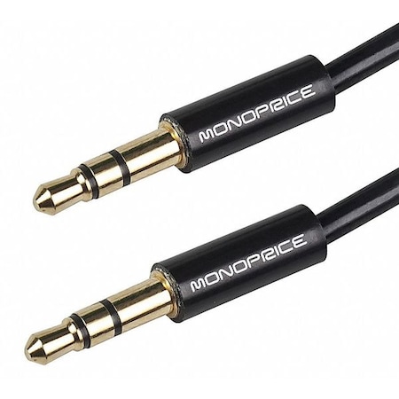 Monoprice Audio Cable, 3.5mm, M/M, 6 Ft, Blk 9565