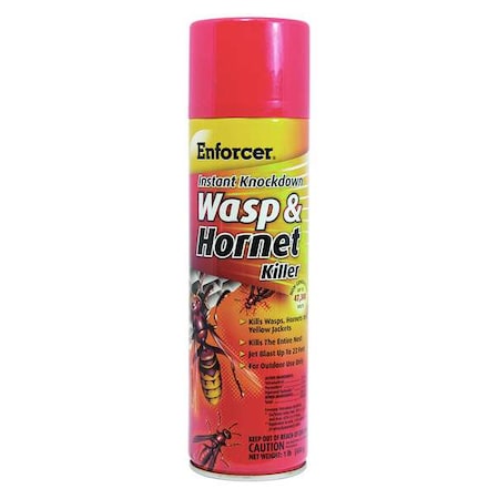 Enforcer 16 oz Aerosol Instant Knockout Wasp and Hornet Killer, DEET Free, Outdoor Use, PK12 EWHIK16