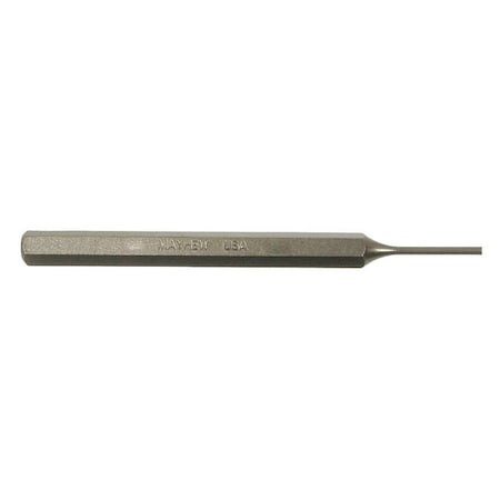Mayhew Pin Punch, Steel, 7-7/8in.L, 3/8in. Tip 71504