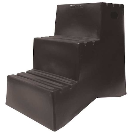 Dpi Box Step, 3 Steps, 500 lb Load Capacity, 29 1/2 in Overall Height, Plastic, Black ST327-01