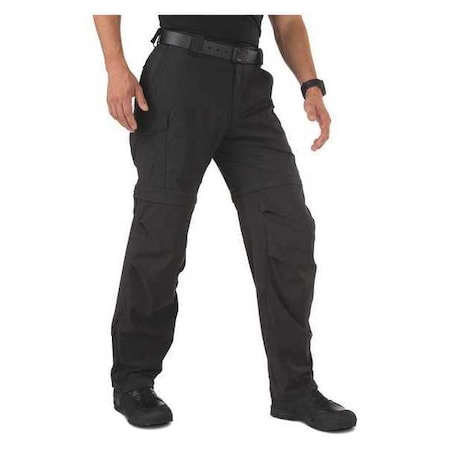 5.11 Tactical Pants, L, Black, 6% Spandex, 94% Nylon 45502ABR-019-34-36