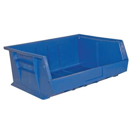 Durham Mfg Hang & Stack Storage Bin, Copolymer Polypropylene, Blue, 7 in H, 16-3/4 in W, 14-5/8 in L PB30250-52