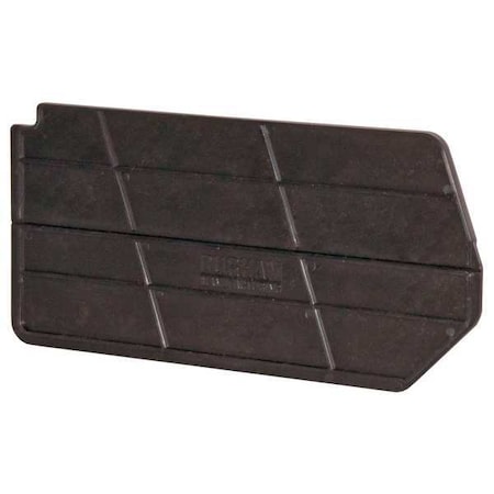 Durham Mfg polypropylene Bin Divider, Black, 15 in L, 6-3/4 in H, 6 PK PB30176-08