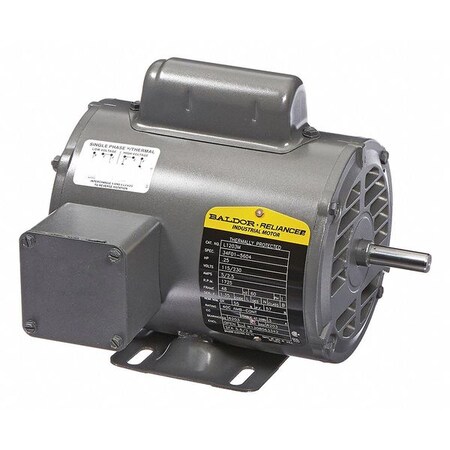 Baldor-Reliance Capacitor-Start General Purpose Motor, 1/4 HP, 115/230 Voltage, 48 Frame, 1725 Nameplate RPM L1203M