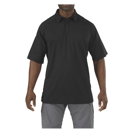 5.11 Rapid Performance Polo, Button Front, 1 Pocket(s), Black, Xl 41018