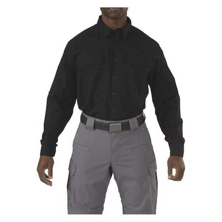 5.11 Tactical Shirt, 38% Cotton, 62% Polyester, Button, 4 Pocket(s), Black, 4XL 72399TABR-019-4XL
