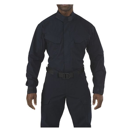 5.11 Tactical Shirt, Hook-and-Loop, Zipper, 4 Pocket(s), Navy, M 72416