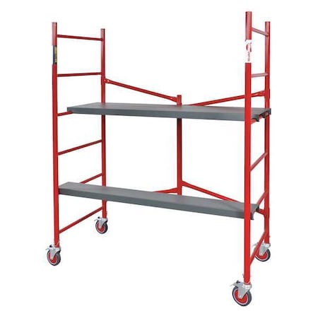 Metaltech Portable Scaffold, Steel, 1,000 lb Load Capacity, Adjustable Platform Height I-BM6S