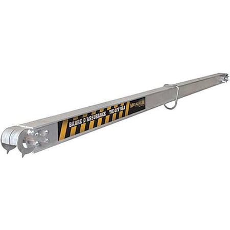 Metaltech Tie-Off Bar, 10-7/32 ft.L, Aluminum, Steel M-BAA10