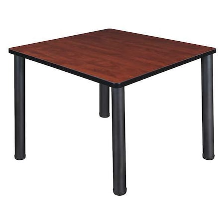 Regency Square Cafe Table, 36" X 36" X 30", Laminated Melamine Top, Cherry TB3636CHBPBK