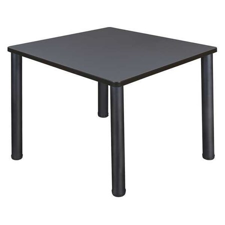 Regency Square Cafe Table, 36" X 36" X 29", Laminated Melamine Top TB3636GYBPBK