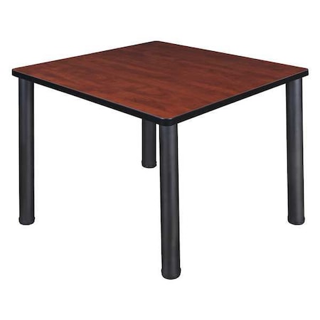 Regency Square Cafe Table, 42" X 42" X 29", Laminated Melamine Top, Cherry TB4242CHBPBK