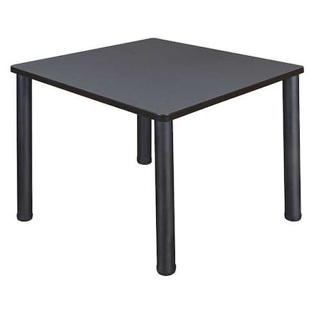 Regency Square Cafe Table, 42" X 42" X 29", Laminated Melamine Top TB4242GYBPBK