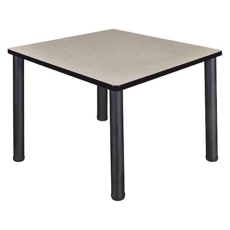 Regency Square Cafe Table, 42" X 42" X 29", Laminated Melamine Top, Maple TB4242PLBPBK