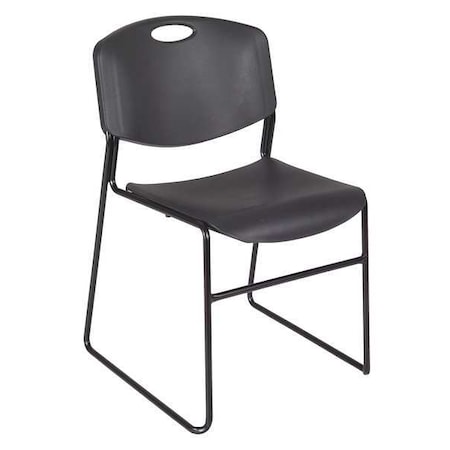 Regency Stacking Chair, Zeng Series, Polypropylene Black, PK4 4400BK
