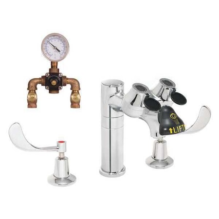 Speakman Eyewash/Faucet Combination, Counter Mounted, 8.0 H., 16.0 W SEF-1801-TW