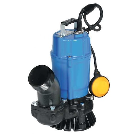 Tsurumi 3" 1 HP Submersible Trash Pump with Ball Float Attached HSZ3.75S-62 (AUTO, 115V)