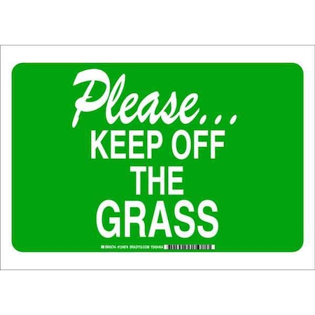 Brady Facility Sign, 10 in Height, 14 in Width, Polyester, Rectangle, English 124874
