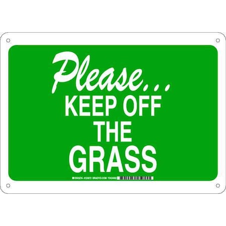 Brady Facility Sign, Aluminum, Rectangle, English 124872