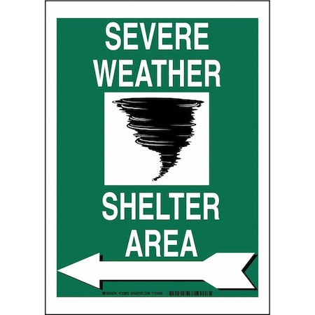Brady Severe Weather, 14 in x 10 in, Rectangle, Polyester, 123802 123802