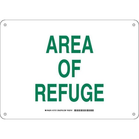Brady Fire Safety Sign, 10 in Height, 14 in Width, Aluminum, Rectangle, English 127131