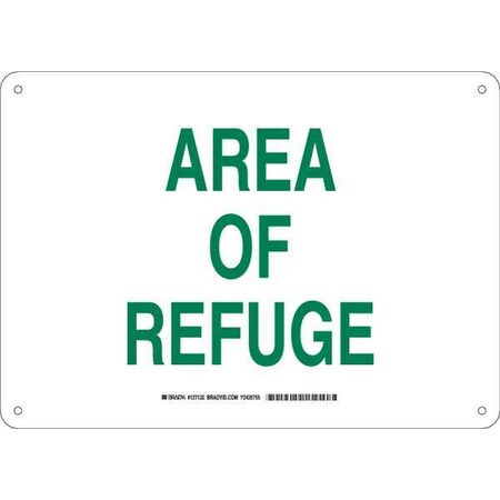 Brady Fire Safety Sign, Plastic, 10X14, Grn/Wht 127132