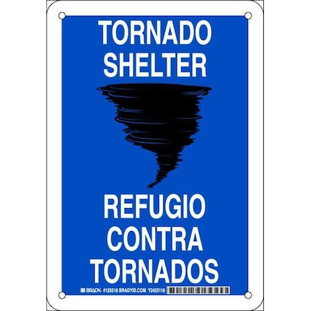 Brady Tornado Shelter/Refugio Contra Tornados, 10 in x 7 in, Rectangle, Plastic, 125518 125518